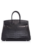 Black Crocodile Niloticus Mat Birkin 35