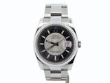 Pre Owned Mens Rolex Stainless Steel Datejust with a Tuxedo Dial 116200