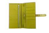 Vert Anis Porosus Crocodile Lisse Bearn Gusset Wallet