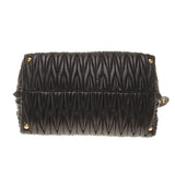 Miu Miu Black Matelasse Nappa Leather Handbag