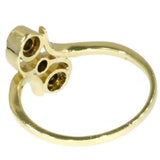 Diamond vintage crossover ring