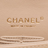 Chanel Beige Caviar Leather Quilted Classic Large Chain Bag