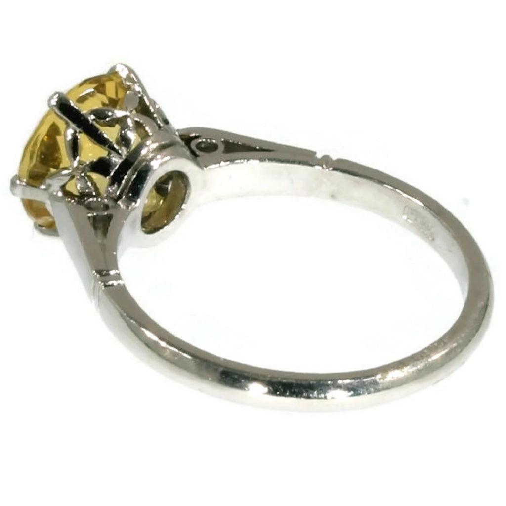 Vintage yellow stone engagement ring