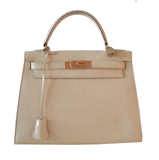Hermès Hermès Kelly 28 Box Sellier Coquille d\'Oeuf