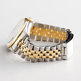 Pre Owned Mens Rolex Two-Tone Datejust with a White Arabic Dial 16233