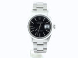 Pre Owned Mens Rolex Stainless Steel Datejust with a Black Dial 16030