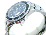 PRE OWNED MENS ROLEX STAINLESS STEEL SUBMARINER DATE WITH A BLACK DIAL 16610