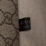 Gucci 246411 Beige/Ebony GG Supreme Canvas with Brown Leather Trim Crossbody Bag