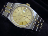 Pre Owned Mens Rolex Two-Tone Oysterquartz Datejust Gold Champagne 17013