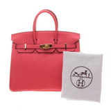 Hermes Rose Jaipur Togo Leather Birkin 25cm (T Stamp)