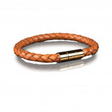 LEATHER BRACELET 6MM - GOLD