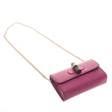 Gucci 387612 Purple Bamboo Daily Leather Chain Bag
