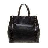 Miu Miu Black Calf Leather with Rivets Handbag