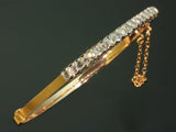 Vintage gold inline diamonds bangle