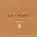 Prada Brown Saffiano Leather Continental Wallet