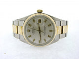 Pre Owned Mens Rolex Two-Tone Datejust with a Silver Dial 1601
