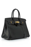 Black Porosus Crocodile Lisse Birkin 35