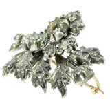 Belgian antique flower branch brooch