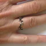 Dalben Sakura Yellow Sapphire Diamond Gold Band Ring