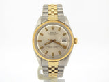 Pre Owned Mens Rolex Two-Tone Datejust with a Silver Dial 1601