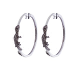 Pair of lizard hoop earrings