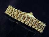 Pre Owned Mid Size Rolex Yellow Gold Datejust President with Tapestry Dial 68278