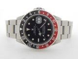 PRE OWNED MENS ROLEX STAINLESS STEEL GMT MASTER II WITH A BLACK DIAL 16710