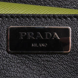 Prada Green / Grey Saffiano Leather Handbag