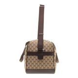 Gucci 268163 Beige/Ebony GG Fabric with Brown Leather Trim Carry-On Travel Bag
