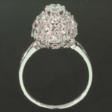 Diamond cluster estate engagement ring