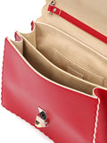 Medium Kan I Red Smooth Leather Shoulder Bag