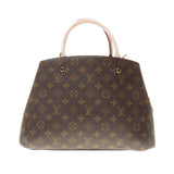 Louis Vuitton M41056 Monogram Canvas Montaigne MM Handbag with Shoulder Strap