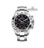 Rolex Cosmograph Daytona 18k White Gold Black Arabic Racing Dial 116509