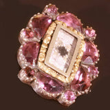 Georgian red gold memoriam brooch