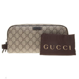 Gucci 211125 Beige/Ebony GG Supreme Canvas Toiletry Case