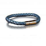 LEATHER BRACELET 6MM - GOLD