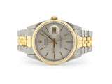 Pre Owned Mens Rolex Two-Tone Datejust with a Silver Dial 16013