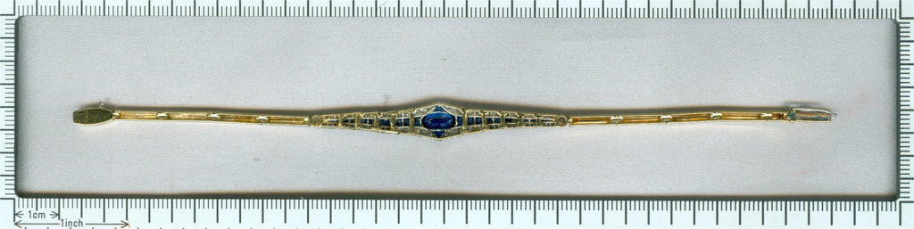 Dutch Art Deco sapphire&diamond bracelet