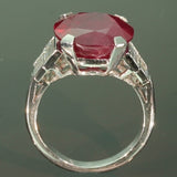Platinum estate diamond engagement ring