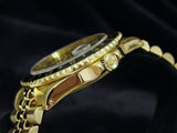 PRE OWNED MENS ROLEX YELLOW GOLD GMT-MASTER WITH A MOP DIAMOND DIAL 16758