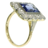 Vintage sapphire and diamond ring