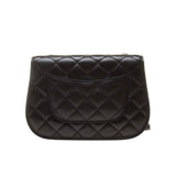 Chanel A94282 Black Lambskin Quilted CC Logo Chain Bag