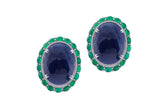 Sapphire and emerald demi-parure