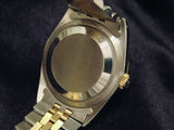 Pre Owned Mens Rolex Two-Tone Datejust with a Black Dial 16233