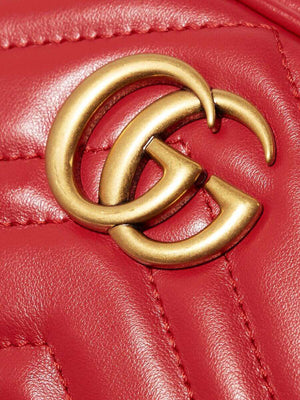 GG Marmont Mini Matelassé Zipped Shoulder Bag In Red brand