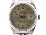 Pre Owned Mens Rolex Stainless Steel Datejust with a Silver Dial 16220