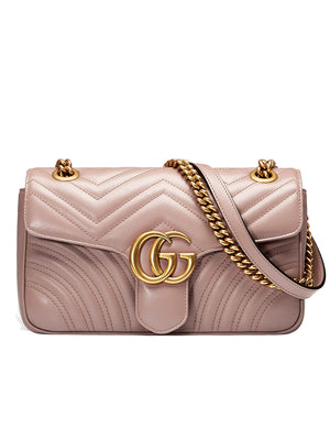 GG Marmont Small Matelasse Dusty Pink Leather Shoulder Bag