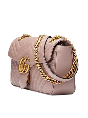 GG Marmont Small Matelasse Dusty Pink Leather Shoulder Bag
