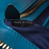 Miu Miu Turquoise Matelasse Leather Nappa Handbag