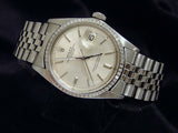 Pre Owned Mens Rolex Stainless Steel Datejust with a Silver Dial 1603
